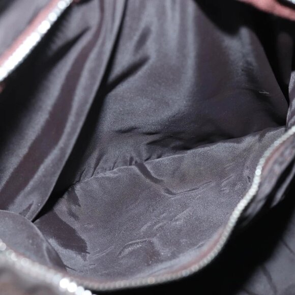 HERMES Acape Luco PM Hand Bag Nylon Brown Auth bs14944 - Picture 6 of 14